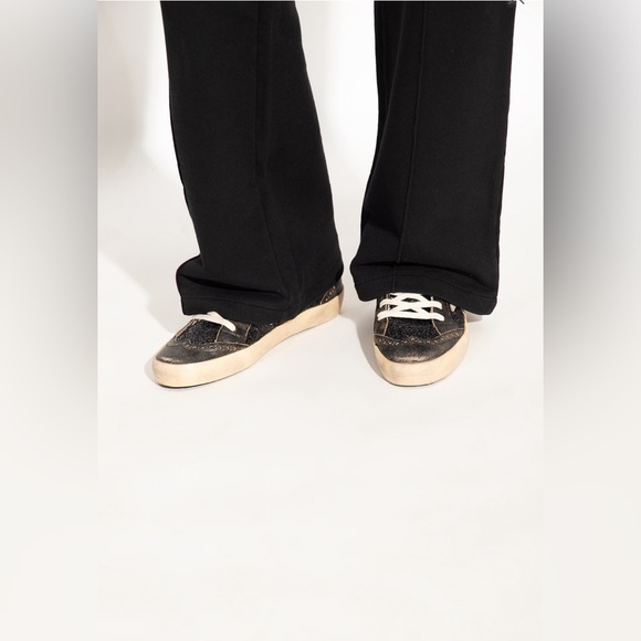 Golden Goose Mid Star Sneaker Black Glitter beige Taupe NIB - Picture 10 of 16